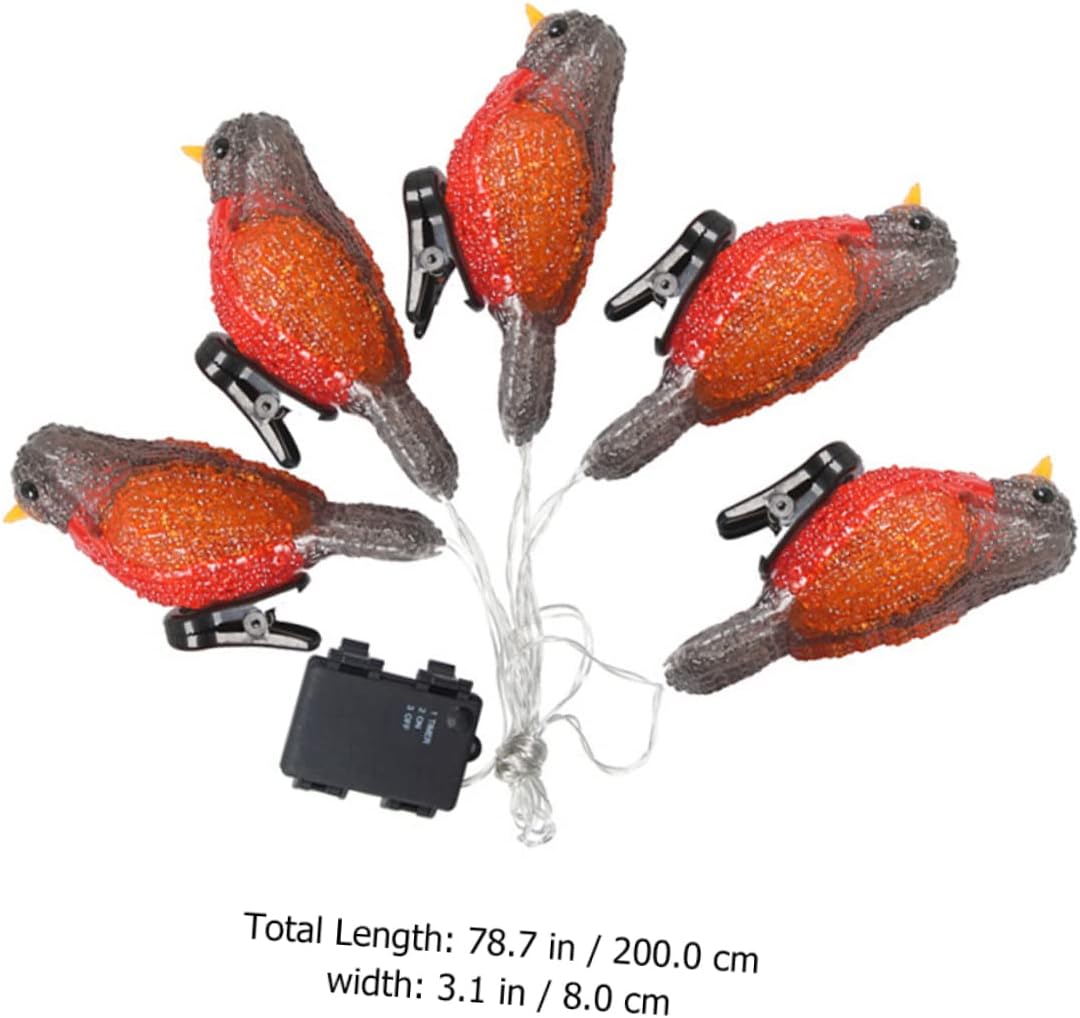 Lifelike Acrylic Bird LED Landscape Light String Outdoor Garden Decor with Clips Weatherproof Design for Patio Pathway Flower Bed Lighting