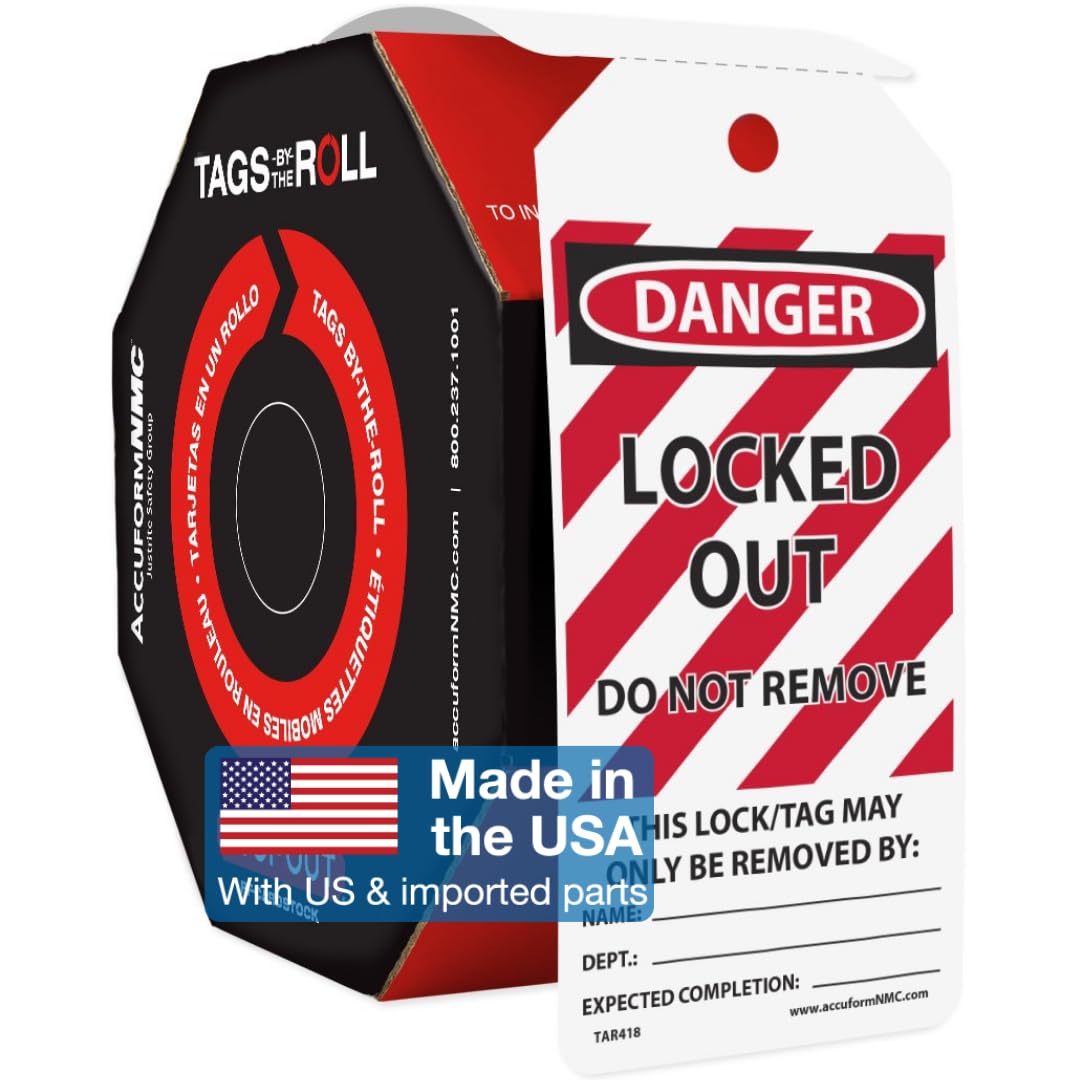 Lockout Tags by-The-Roll - OSHA Compliant -1