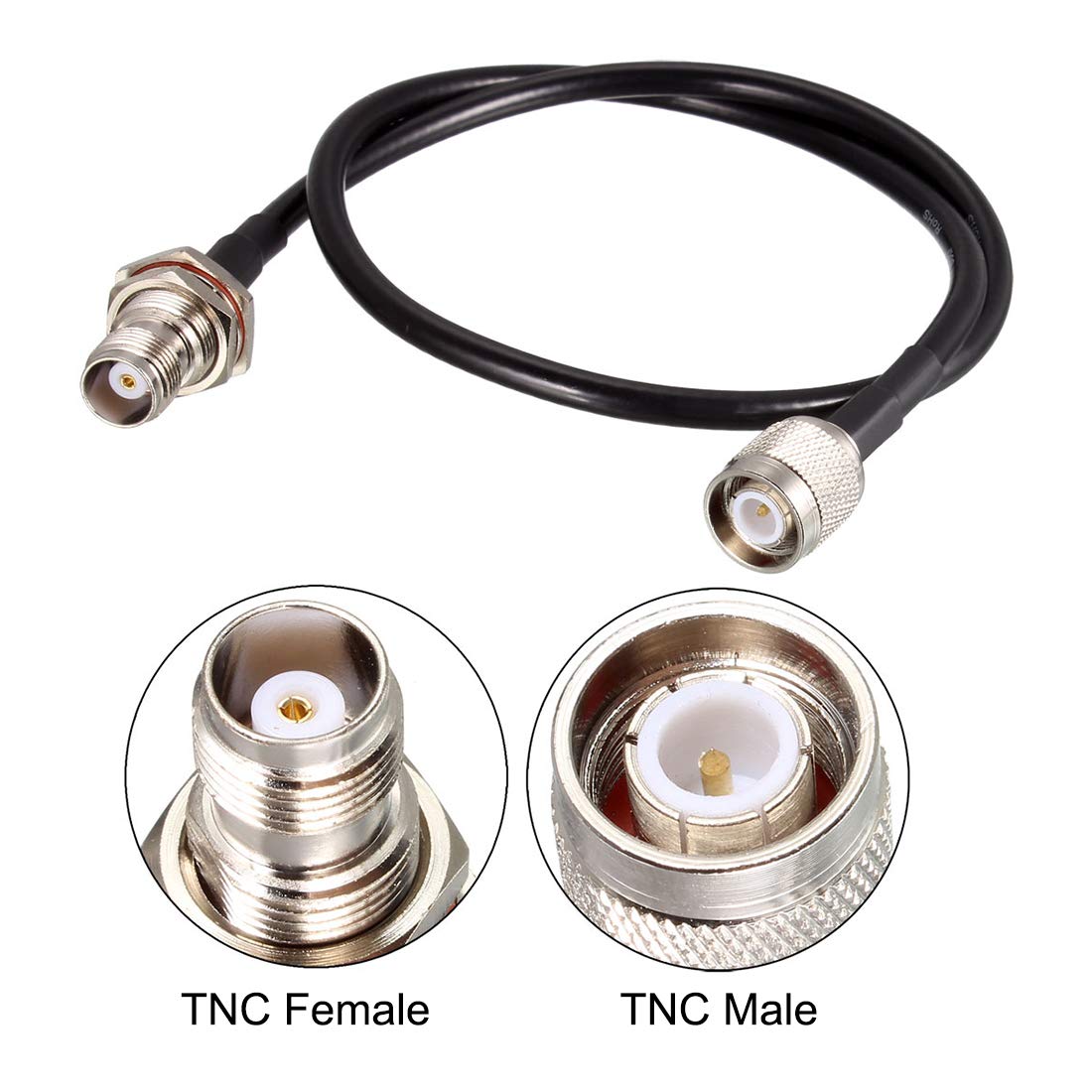 Câble Coaxial SMA Mâle Vers TNC Mâle RG58 - Rallonge WiFi Pigtail 30cm/50cm/1m/3m/5m - Droit Ou Coudé 90°