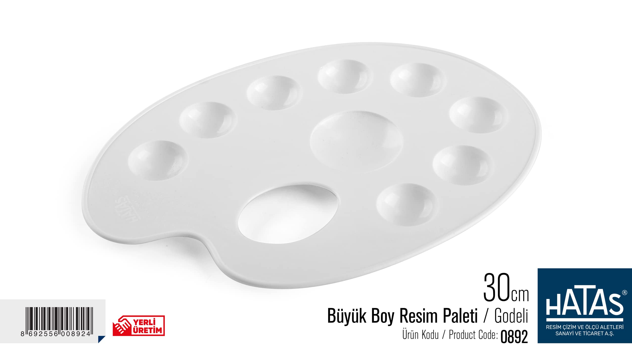 HATAS ÖĞRENCİ RESİM PALETİ BÜYÜK 30 cm 0892