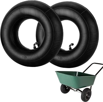 4.10/3.50-4 Inner Tube with TR-87 Bent Valve Stem Replacement Wheelbarrow Tire Inner Tube for Hand Trucks Lawn Mowers Trailers