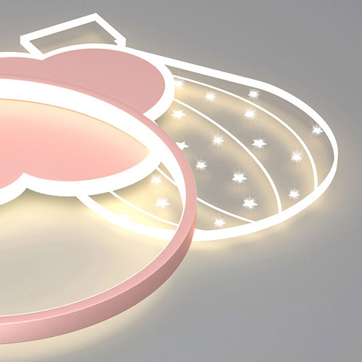 Pink Cloud Ceiling Lamp Acrylic Lampshade Flat Lighting Nordic Room Creative Ceiling Lights Suitable for Girls' Bedrooms