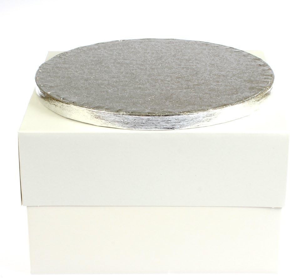 1 x 16" x 16" x 6" Inch White Cake Box & 16" Round Cake Drum