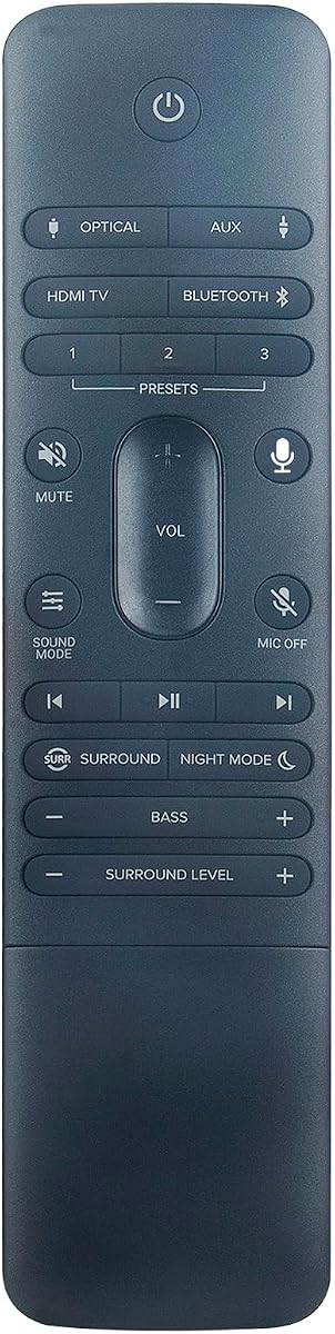 MRC00023013 Replacement Voice Remote fit for Harman Kardon SoundBar | Fit for Harman Kardon Citation MultiBeam 700 Sound Bar System MRC00023013