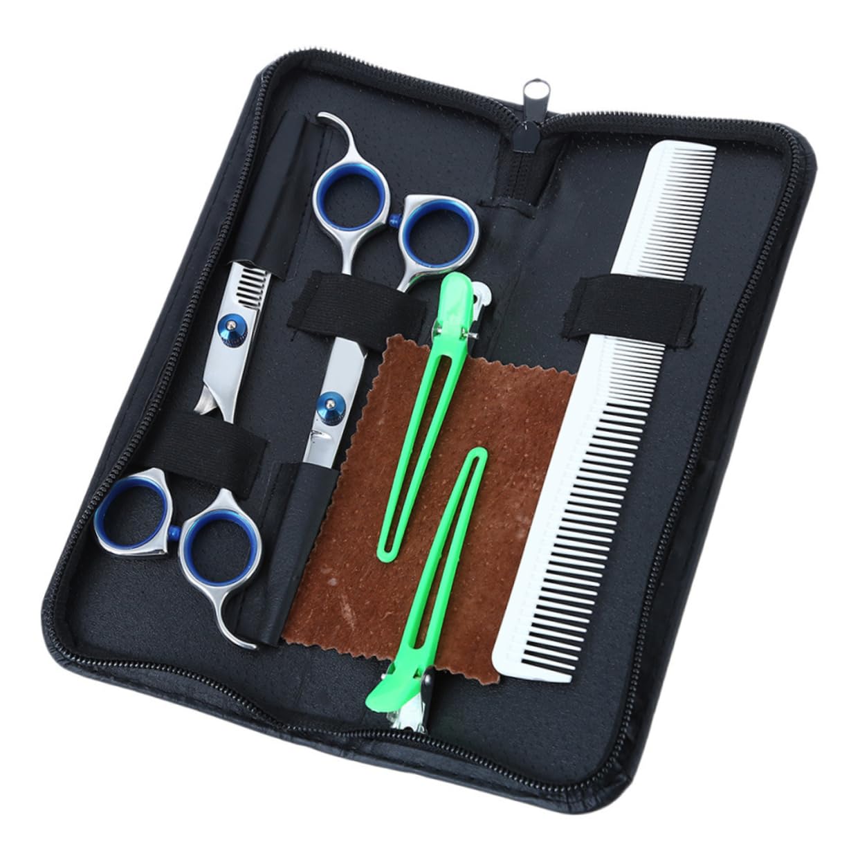 OUNONA 1Set Professional Hairdressing Tools Barber Shears Set with Straight Scissors Thinning Scissors Comb Hairpins for Home Salon Use Durable Hair Styling