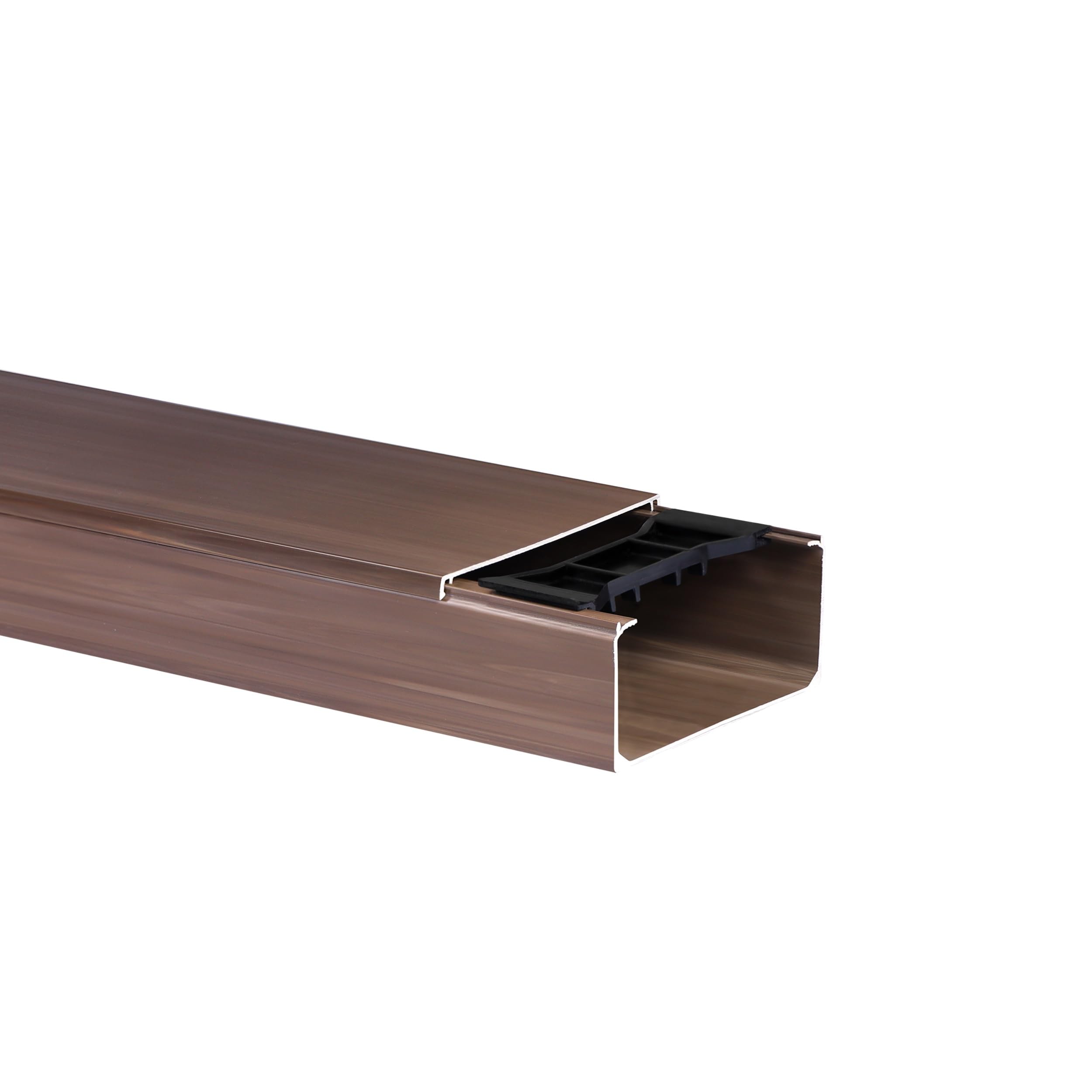 10m KOMIB Kabelkanal/Kabelkanäle/Kabelführung - Verschiedene Größen und Farben - Schraubbar - 5 x 2m Stangen - (Braun - Holz Design, 90 x 40 mm)