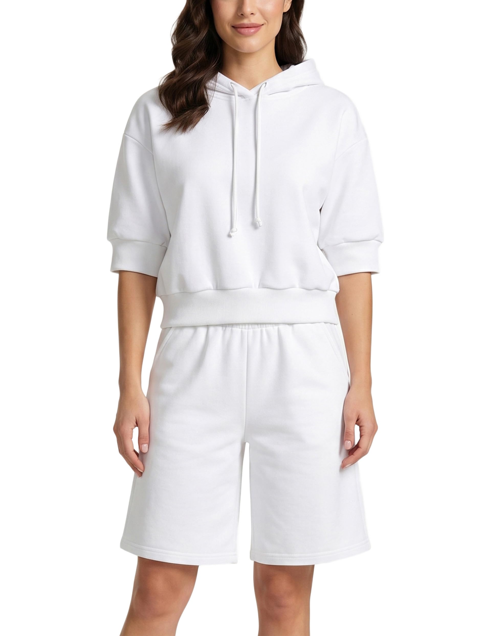 Vivisence 9210kmpl Komplet szorty + bluza, biały