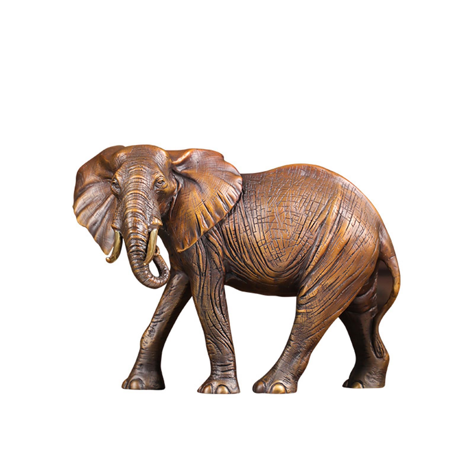 Hhhxkkuu Solid Copper African Elephant Figurine (35x21x25cm)
