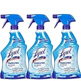 Lysol Bleach Free Hydrogen Peroxide Bathroom Cleaner Spray, Fresh, 22 oz (Pack of 3)