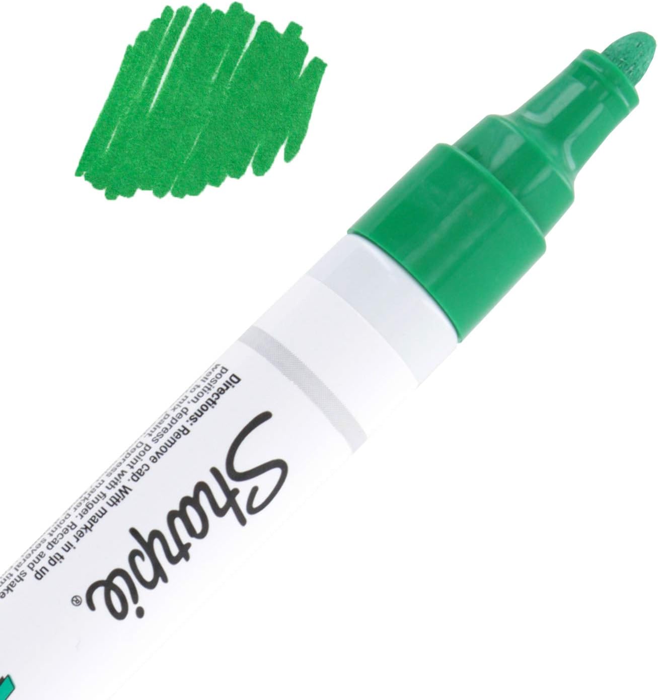 Sharpie Oil-Based Paint Marker, Medium Point, Green Ink, Pack of 3