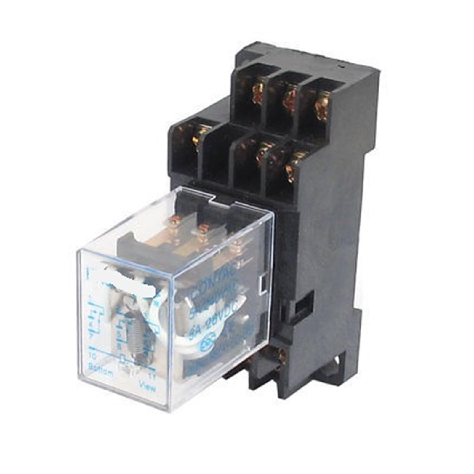 Relé de potencia HH53P con base zócalo de 11 pines bobina 12V 3PDT 5