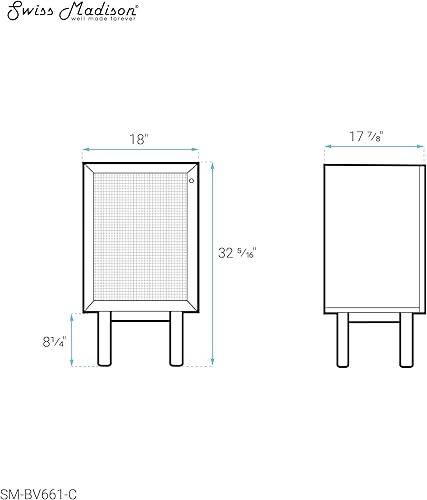 Vista 116 de Swiss Madison Classe - Lavabo de baño de roble de 24 pulgadas incluido