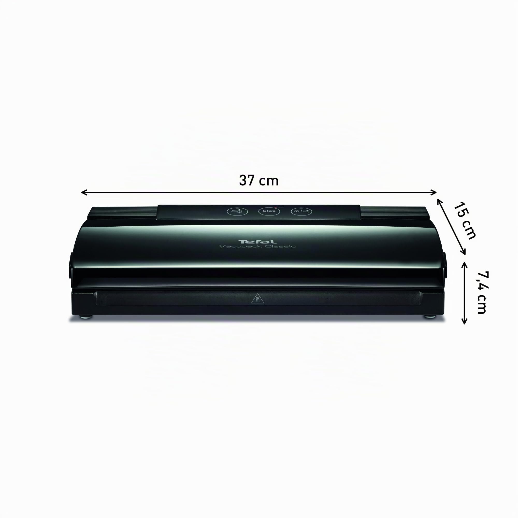 Machine mise sous vide Tefal Vacupack Classic, scelleuse sous vide, conserve la fraîcheur des aliments, utilisation facile, rangement facile, kit de démarrage, 18sachets inclus, VT254070