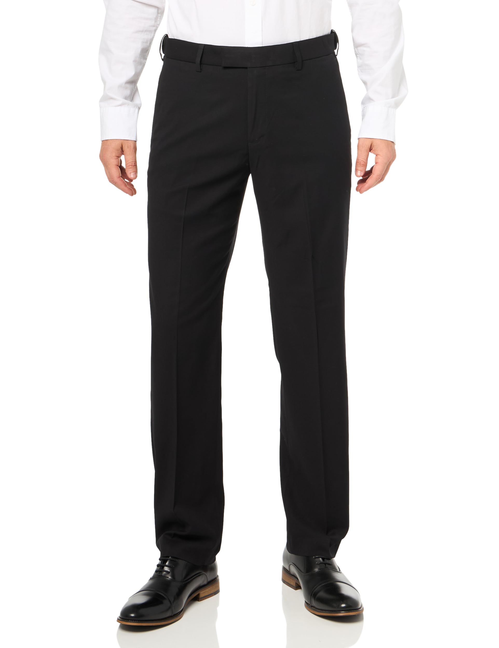 'Savane Men's Performance Solid Non-Iron Dress Pants with Expandable  Waistband, 29''/30''/32'' Inseams, Stretch Gabardine Fabric'