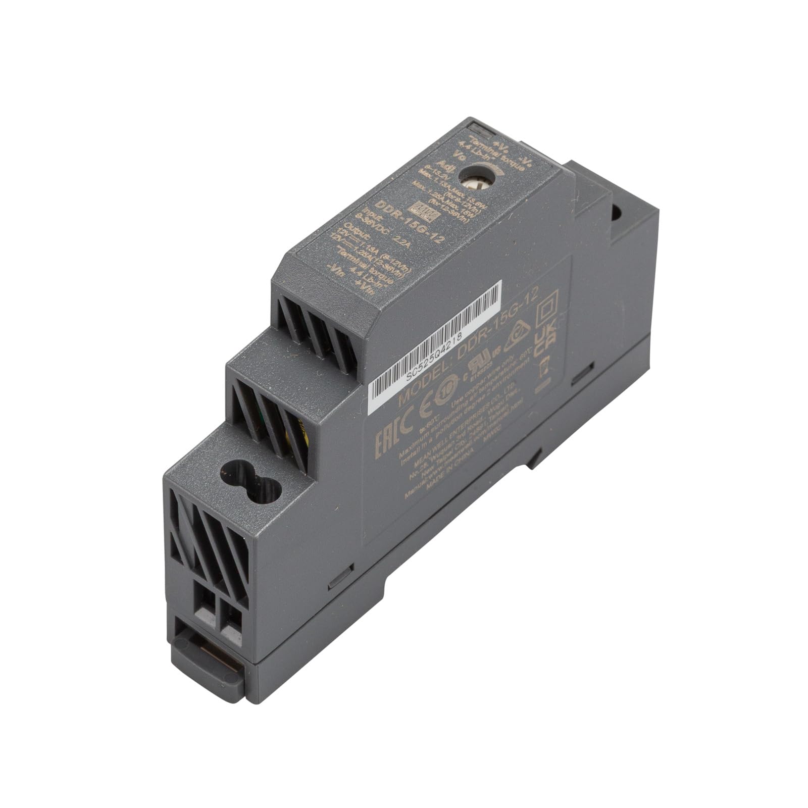 MEAN WELL DDR-15G-12 Convertisseur de Rail DIN 12 V/DC 1,25 A 15 W 1 x