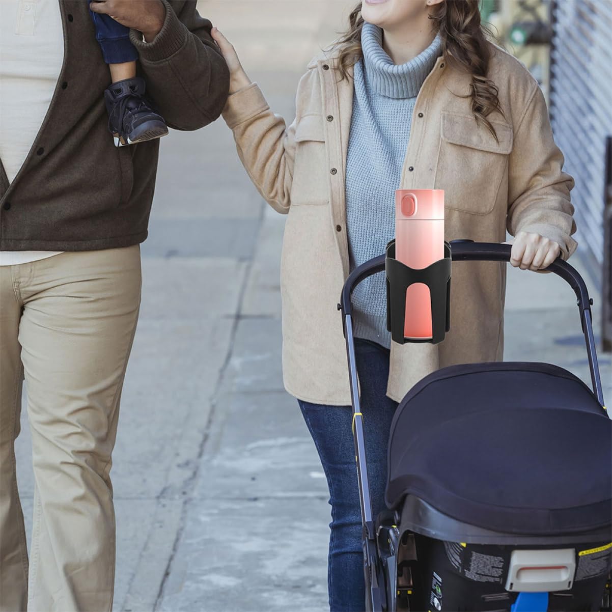 Totority 2pcs Stroller Cup Holder for Wheelchair Elderly Walker Stroller Bike Universal Drink Holder Angle Adjustment