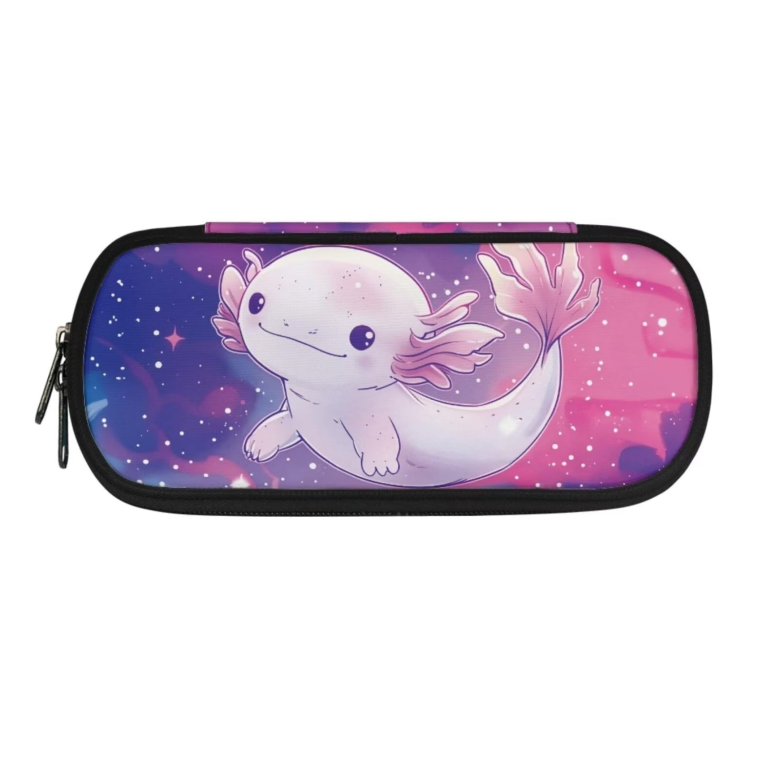 POLERO Galaxy Axolotl Pencil Case for Girls School Pen Case Bag Pouch Holder Stationery Office Desk Organizer — image 1