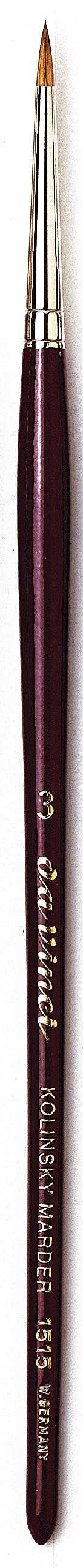 da Vinci Watercolor Series 1515 Maestro Paint Brush, Extra Short Retouching Kolinsky Red Sable, Size 3 (1515-3)