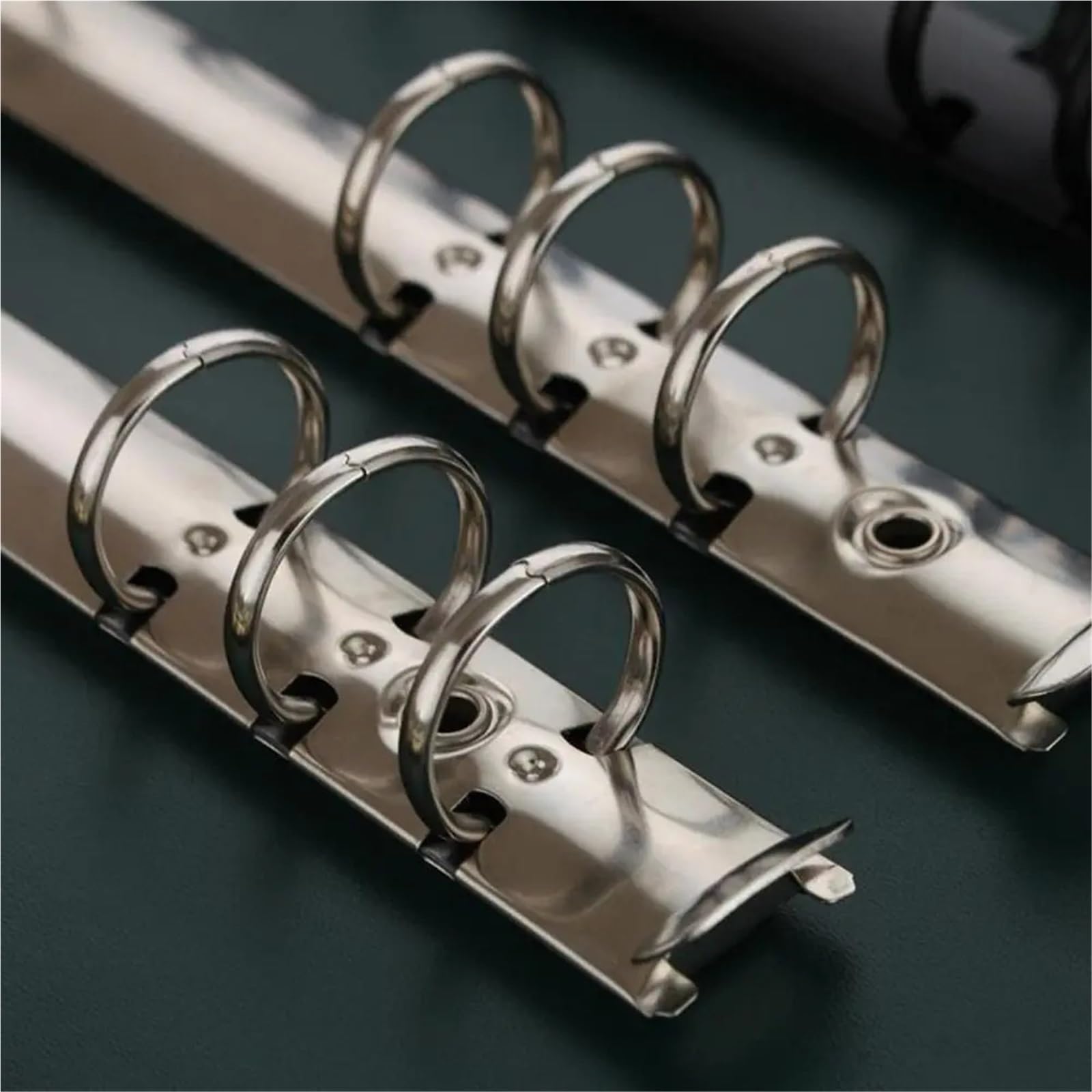 Raccoglitore ad anelli A5 Meccanismo raccoglitore 5 pezzi Clip in metallo fai-da-te for fogli sciolti con 6 fori(Silver-a6)