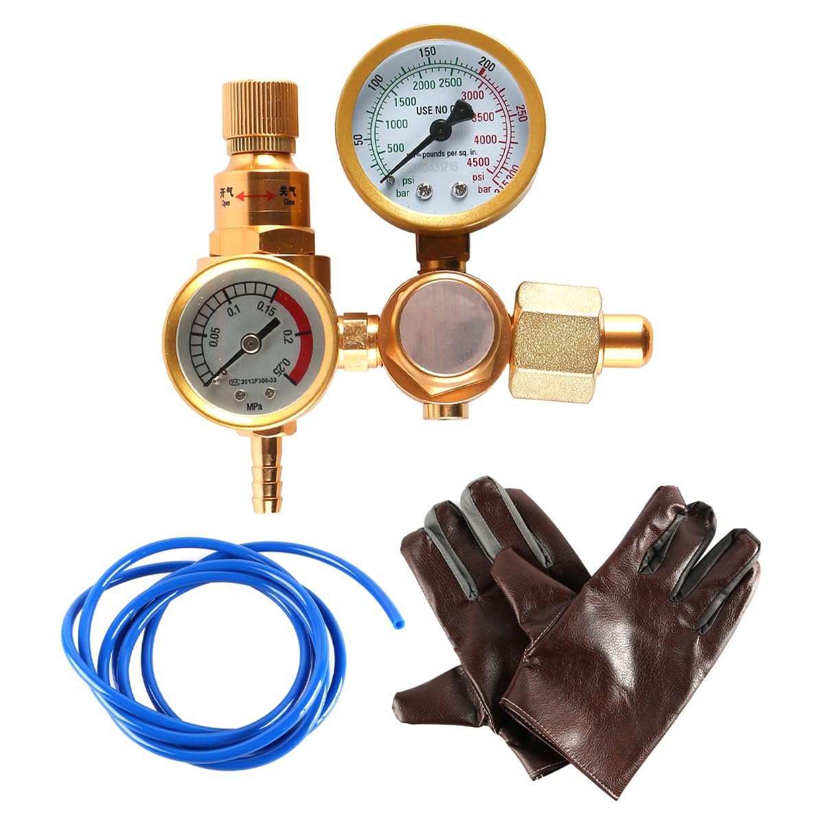 Medidor de argón, Reductor de presión, regulador de Gas para máquina de Soldadura, manómetro, Accesorios, Dispositivo Clave para la regulación de presión