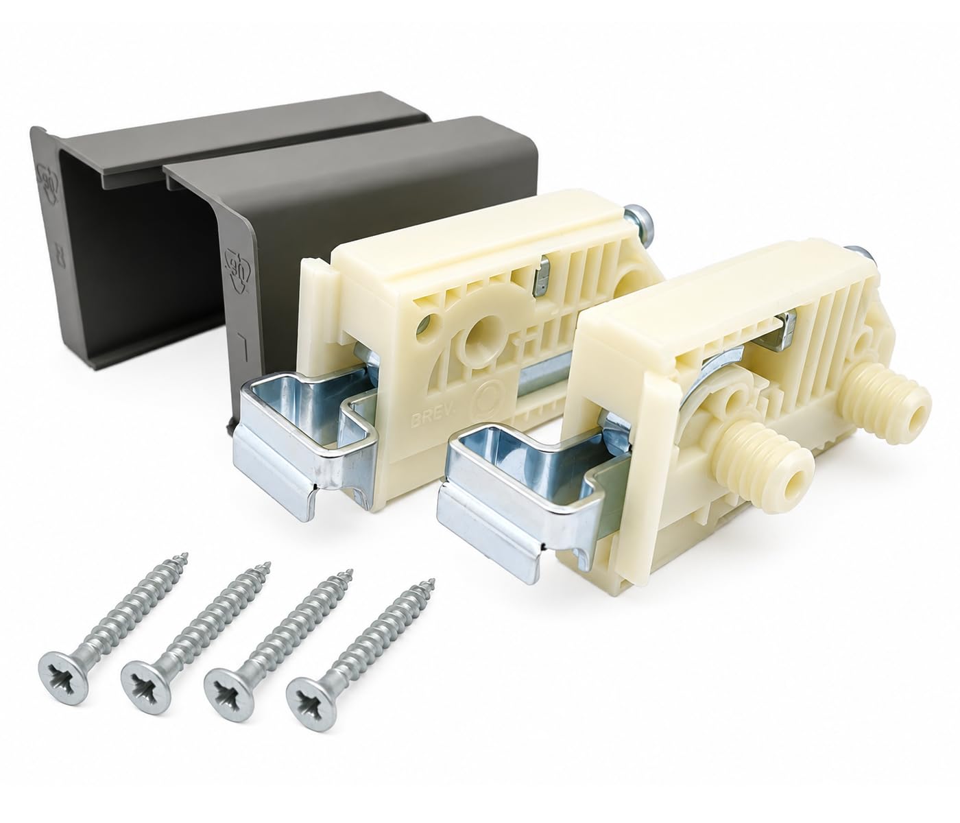 GAMOBIFER. CAMAR Wall Bracket for Kitchen Cabinets. Hanging Furniture Hooks (RH and LH Pair) (Grey, Hook 15 with Tenon)