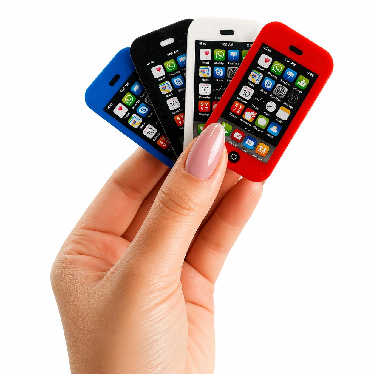 Mobile Phone Shape Erasers for Kids, Pack of 4, Random Color | Mini Smartphone Design, Non-Toxic, Fun Stationery, Gift Item-image-7