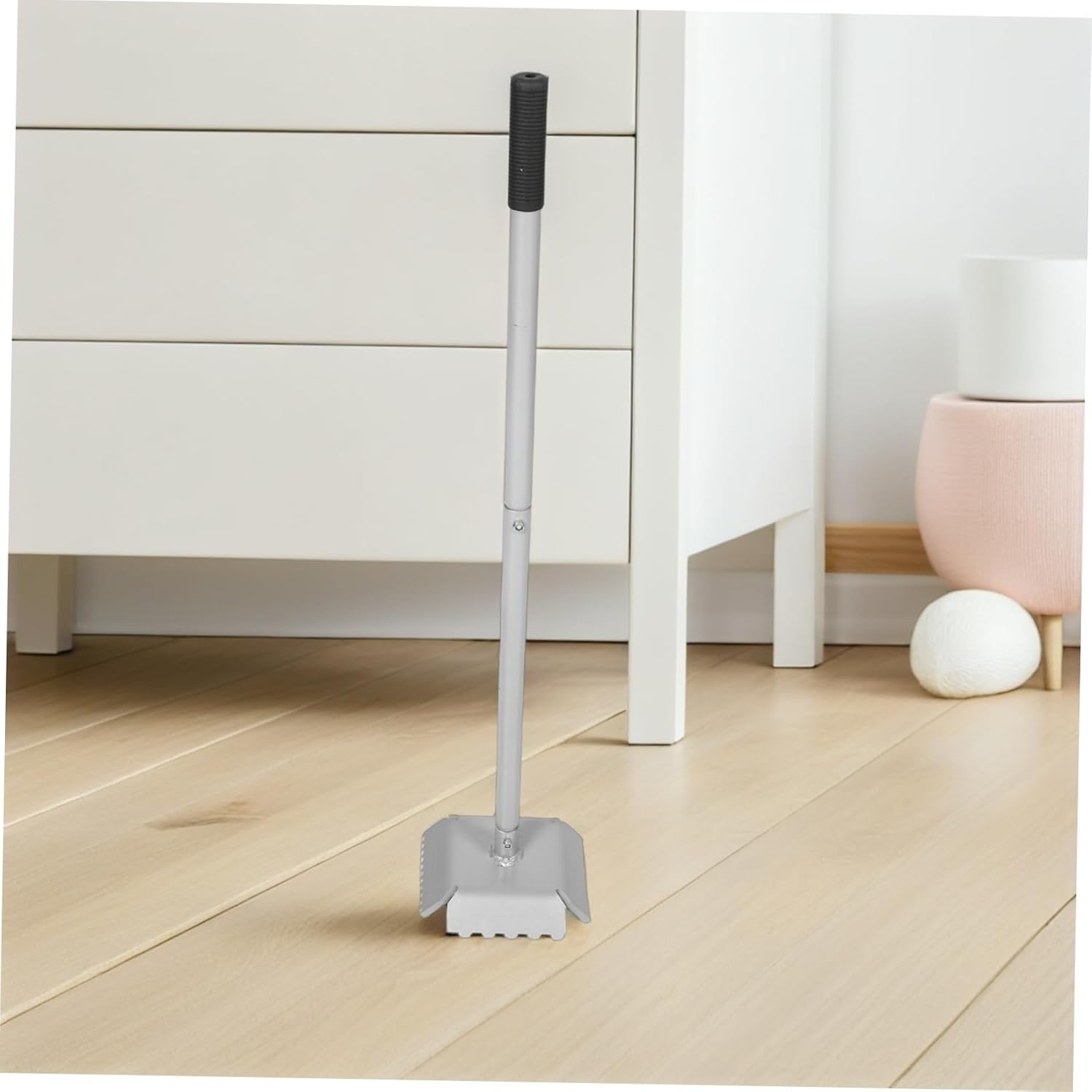 MERRYHAPY Garbage Compactor Tool Manual Bin Squasher for Efficient Trash Compression Stainless Steel Waste Crusher for Home Office Rv Use Space Saving Trash Can Masher