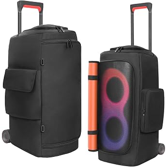 Speaker Case Compatible with JBL PartyBox 320 Portable Speaker Outdoor Party Travel Dust Protection Protective Case Storage Bag with Window Pockets for JBL PartyBox 310 and Accessories