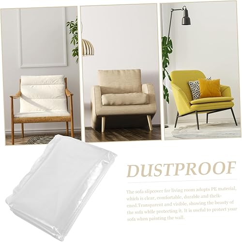 Miniatura 7 de ARTIBETTER Funda de sofá para sofá biplaza, fundas de plástico para muebles, fundas móviles para muebles, funda protectora de muebles para perros,