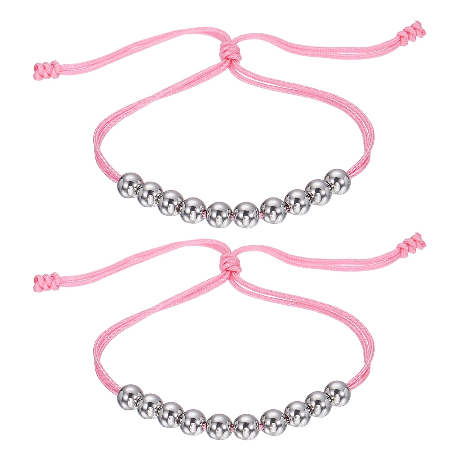PATIKIL Golf Beads Score Counter, 2 Pcs Golf Stroke Counter Beads Easy to Adjust Golf Accessories for Women Men Golfer Strokes Count, Pink