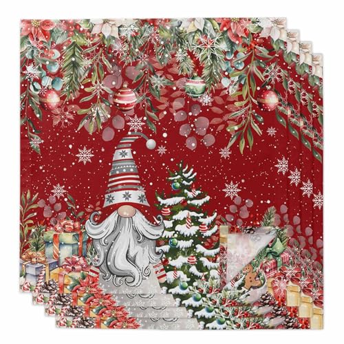Servilletas de Tela Cuadradas Xmas Set x4 20x20 in miniatura 1