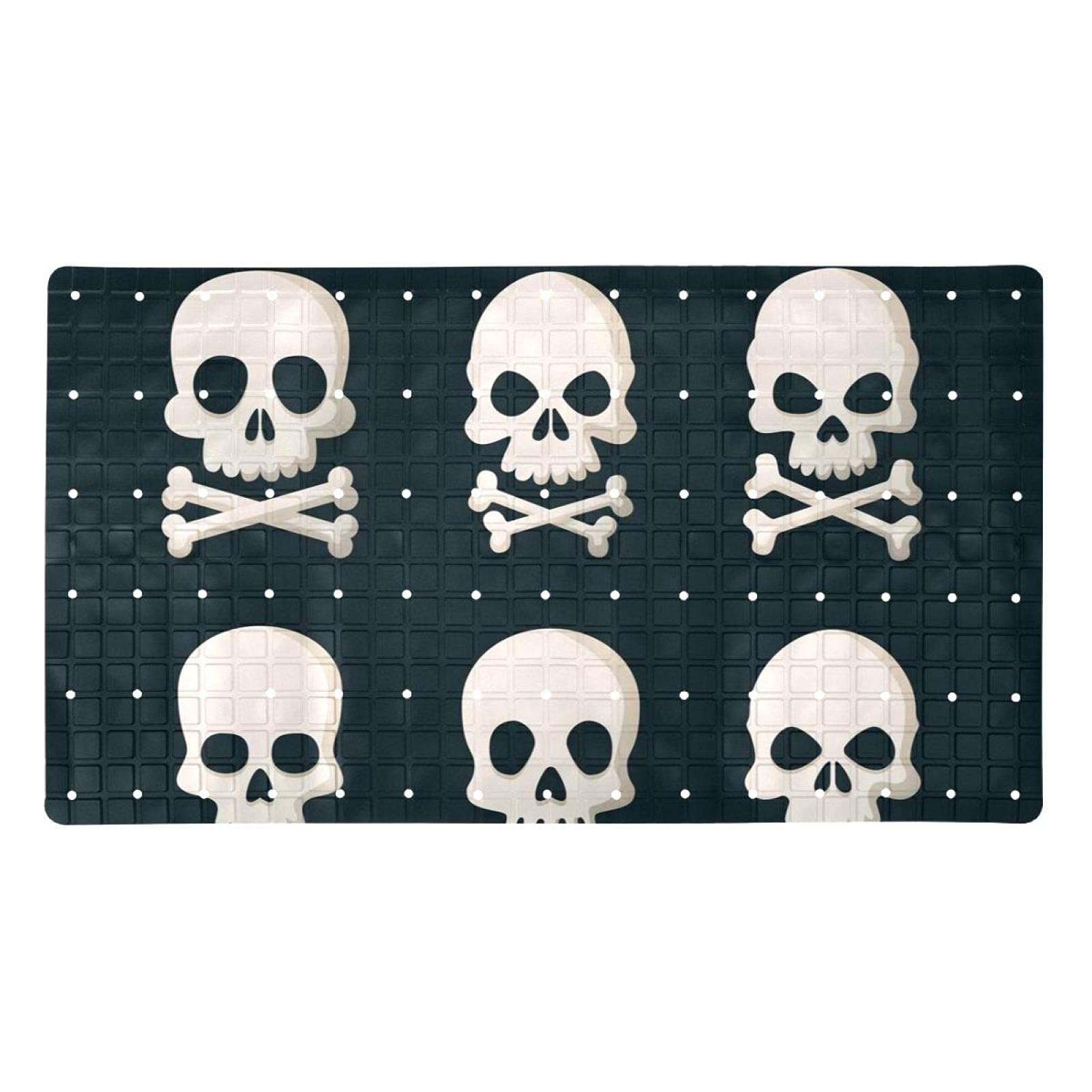 Tapis de bain antidérapant lavable pour sécuriser la douche avec style gothique