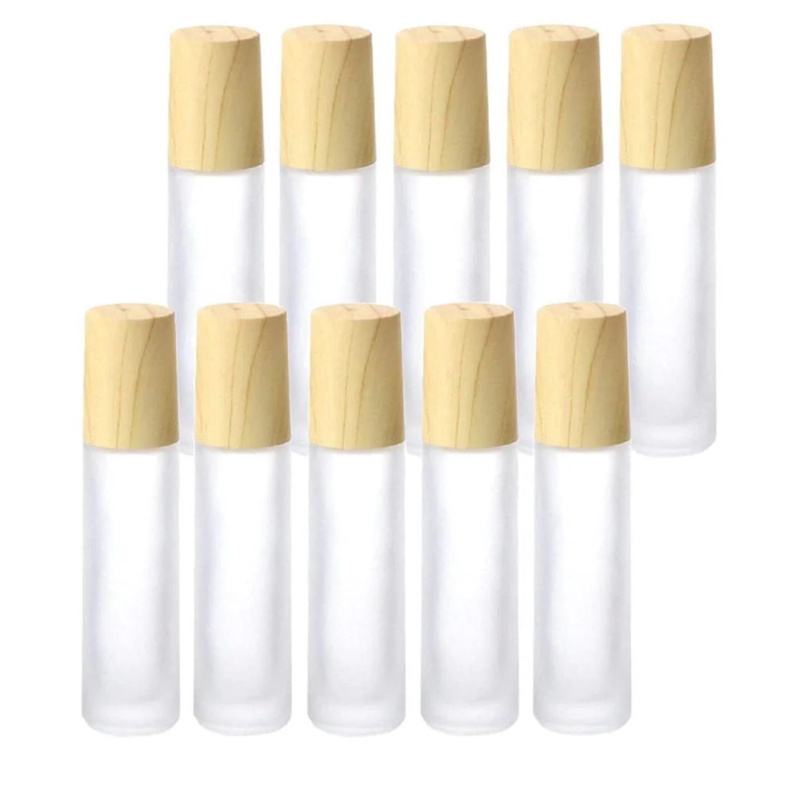 FVDZRFIE Oil Roller Bottles 10Pcs 10ml Refillable Roller Bottles Roll On Bottle With Stainless Steel Balls Portable Empty Perfume For Essential Oil