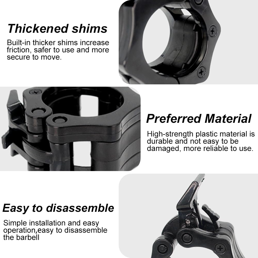 4 Morsetti A Chiusura Rapida Per Manubri Da 30mm – Pratiche Clip Con Leva Per Un Allenamento Sicuro
