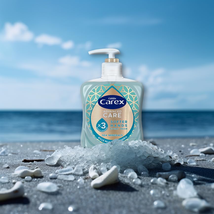 Carex Advanced Care Sea Minerals Antibacterial Hand Wash, 3x More Moisturisers, Clean & Protect Hands, Bulk Buy, Pack of 6 x 500 ml - Image 4