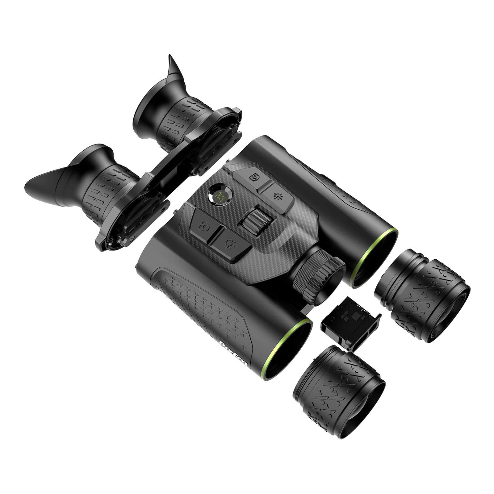 Jumelles Thermiques Multispectrales Pixfra Draco DN225N 4K avec Télémètre Laser 1000 m | Vision Nocturne UHD 4K | Détection 1300 m | WiFi | OLED Full HD | IP67