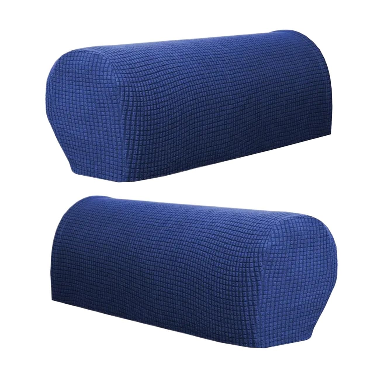 Zovloer Arm Chair Covers 3setes Stretchable Couch Sofa Armrest Covers Furniture Settee Arm Slipcover For Recliner Armchairs Sofas Couch(Dark Blue)