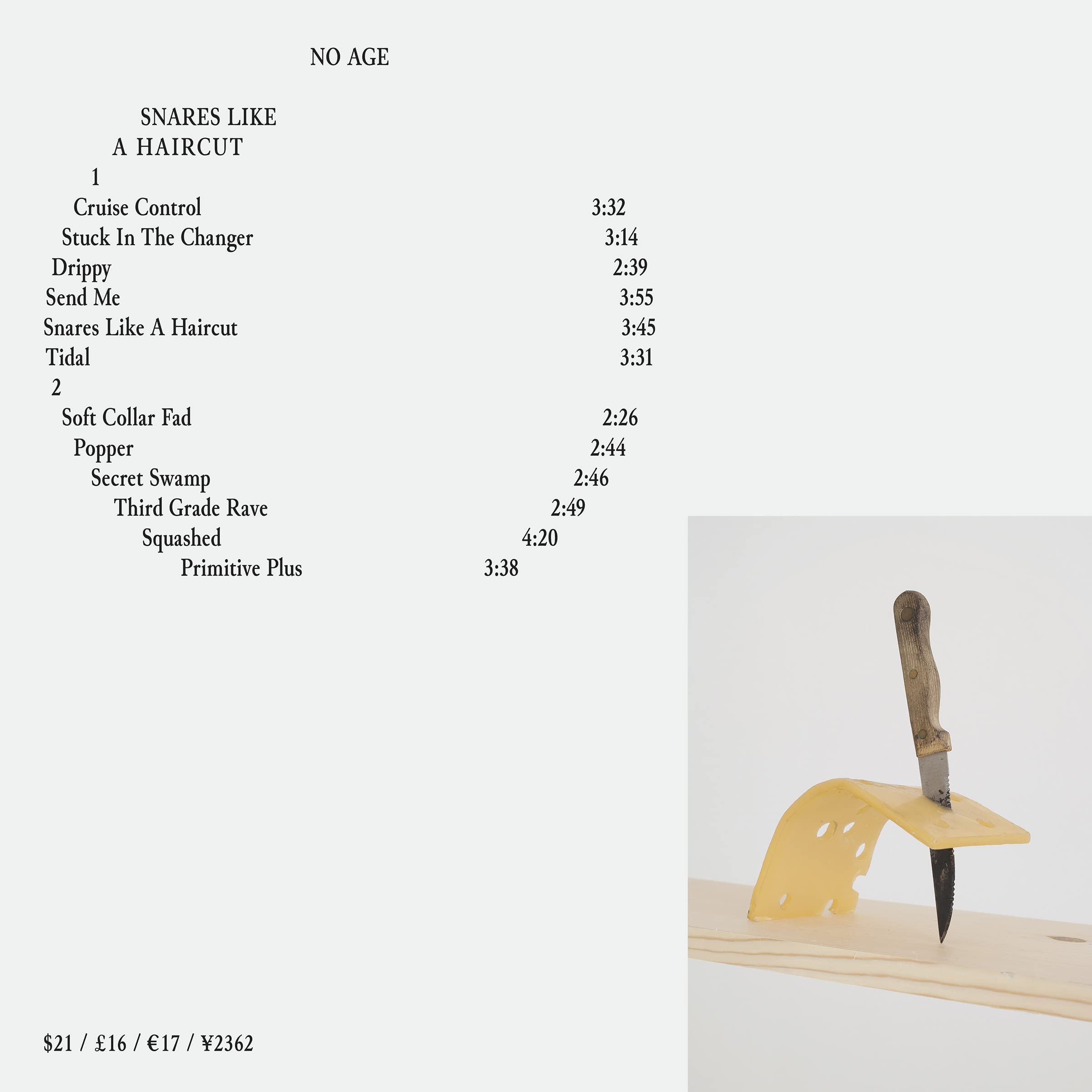 No Age Snares Like A Haircut LP Vinyl DC694 NEW