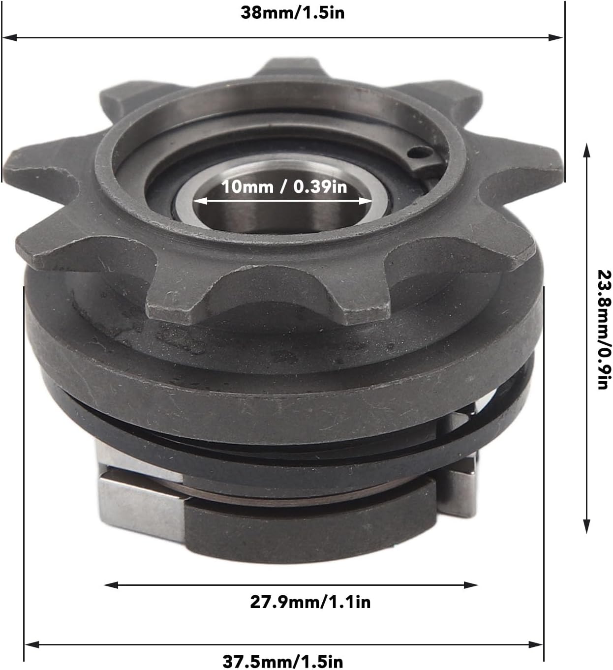10mm Hole 9T Single Speed Freewheel, Single Speed Freewheel Flywheel, Cycling Modified Accessory Single Speed Cog Sprocket Freewheel for Mountain Bike Replacement
