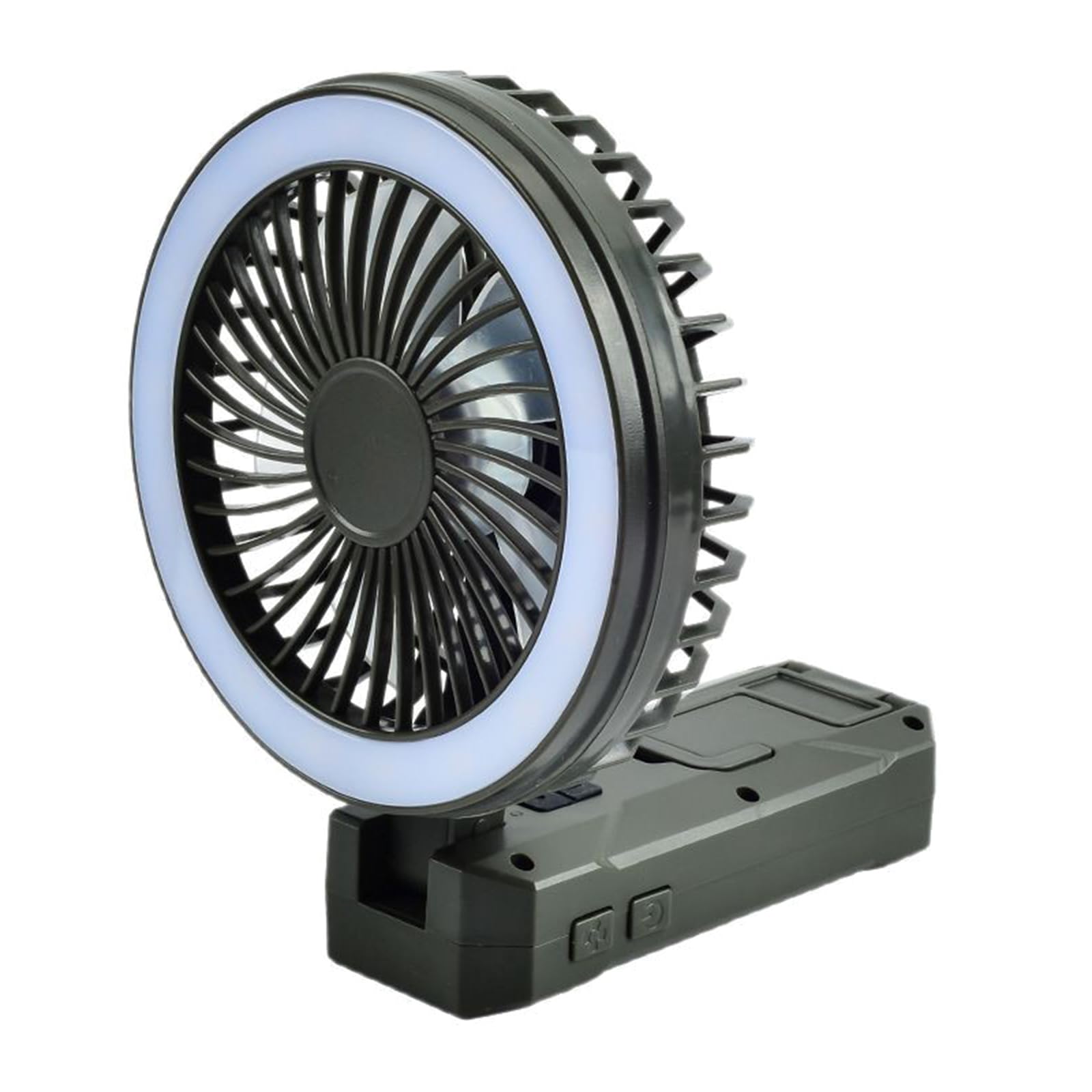 Nucelit Camping Fan Light USB Rechargeable Folding Desk 4 Speed Portable Cooling Fan Enduring Rechargeable Camping Light with LED