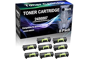 8-Pack (Black) Compatible High Yield 24B6887 Laser Printer Cartridge for XM3250 Printer (21,000 Pages)
