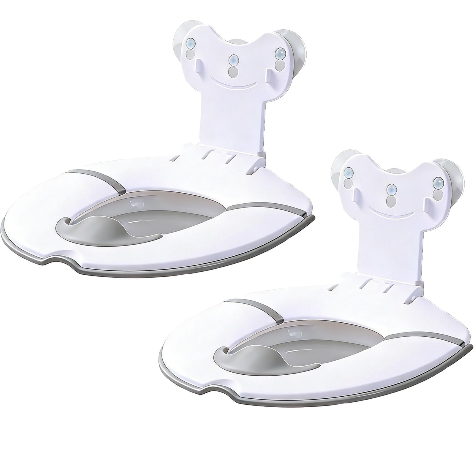 Sedile WC pieghevole portatile per bambini, sedile WC pieghevole per bambini, sedile WC da viaggio con ventose e paraspruzzi per WC per adulti, facile da pulire (2Pcs)