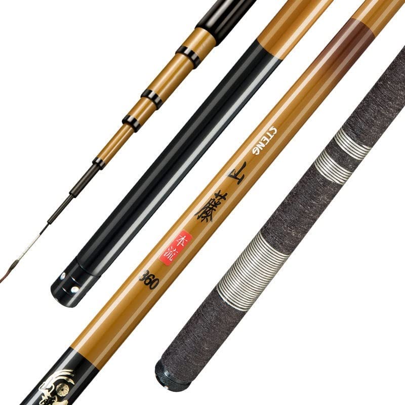 CañAs De Pescar Estilo Super Light Hard 98% Fibra de Carbono Corriente de Pesca a Mano Pole de Pesca telescópica for Pesca de Carpa 2.7m-10m CañA De Pescar