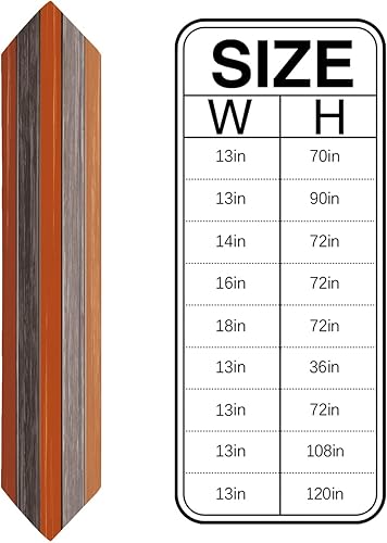 Miniatura 6 de FAMILYDECOR Camino de mesa de lino de arpillera de Acción de Gracias, 13 x 70 pulgadas de largo, camino de mesa retro de madera de granero naranja y