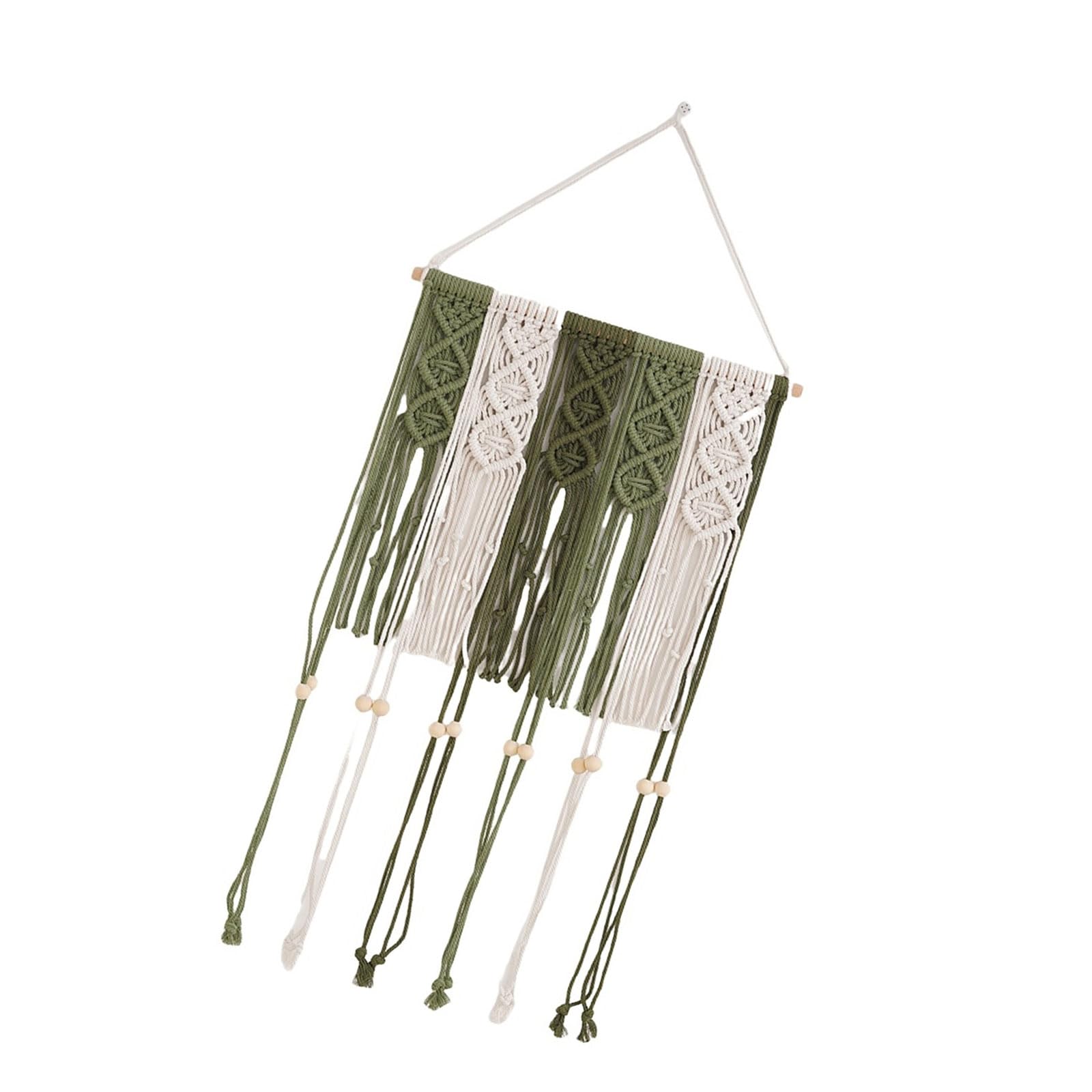 Carotoe G Handcraft Macrames Wall Hangin Photo Display For Home Decors And Storage Cotton And Wood Beads Wall Decors Macrames Hangin