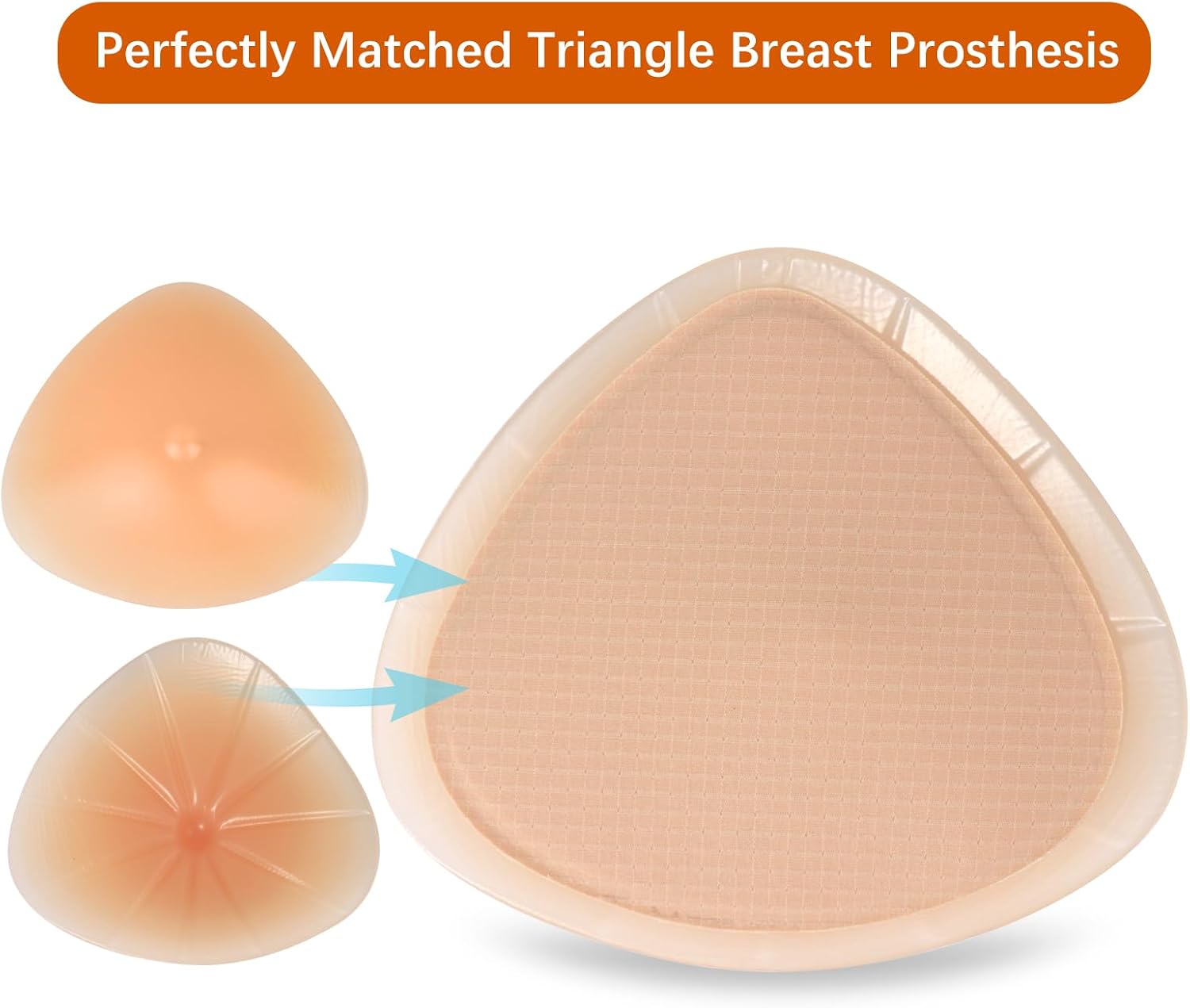 Lervanla Adjustable Inflatable Silicone Breast Form, Soft Breast Shaper for Daily Comfort & Symmetry Support 1 Piece