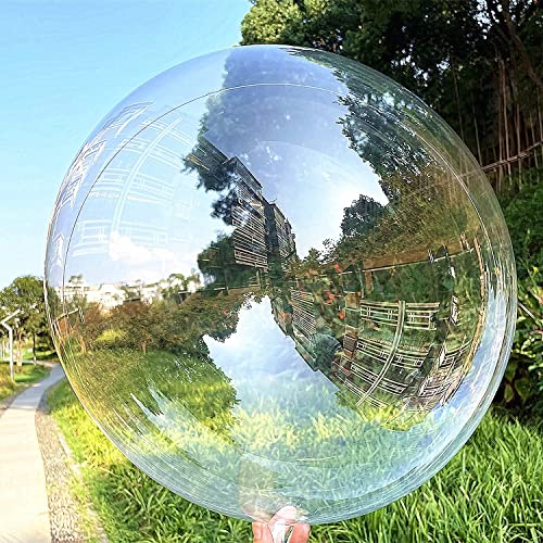 Image of Pack Of 10 Transparent Rubber Bubble Balloons 20 Inches, Crystal Clear Bobo Balloon For Led Light Up Balloons Helium Style, Decoration For Christmas, Wedding, Anniversary, Birthday
