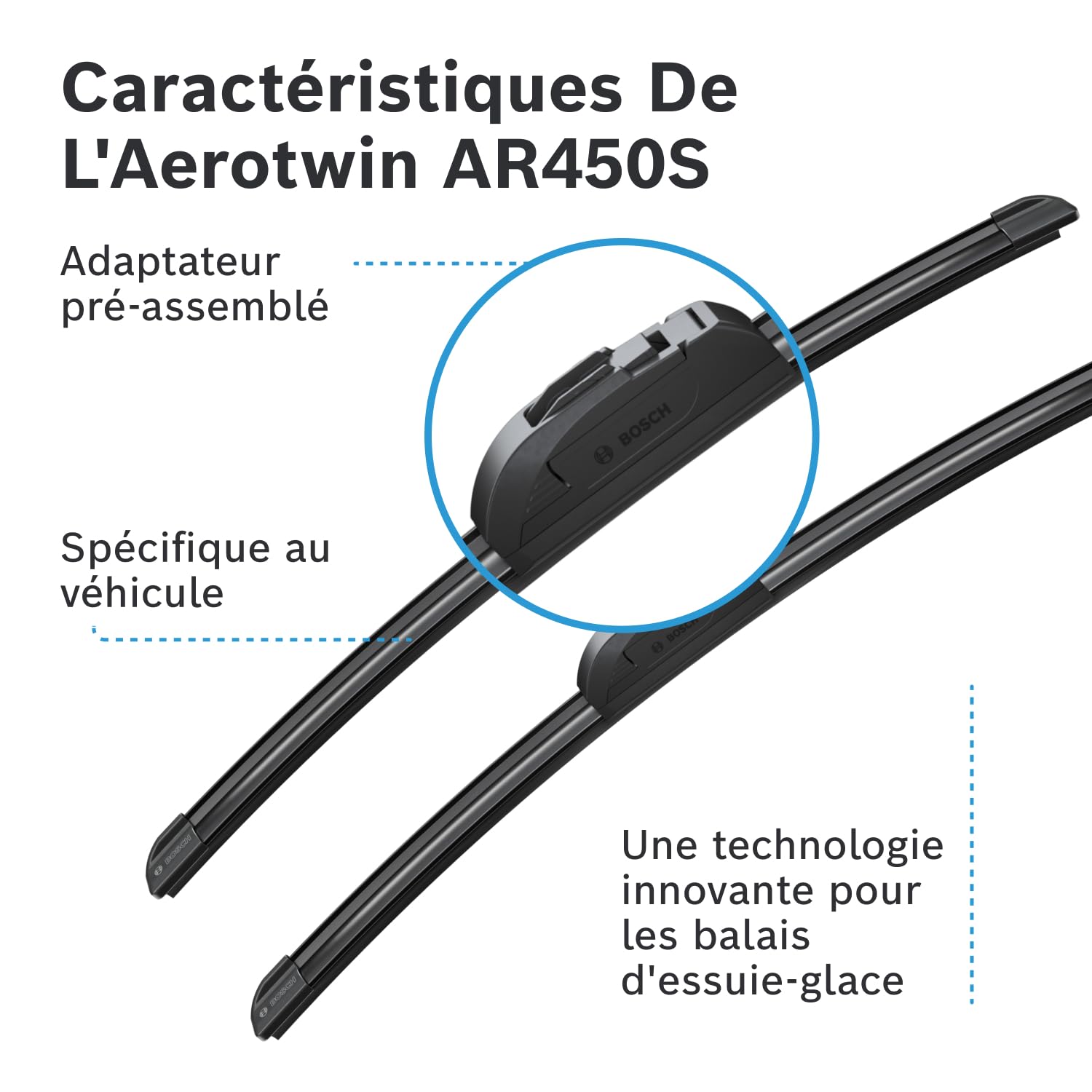 BOSCH Balai d'essuie-glace Aerotwin Retro Spoiler AR450S 3397118994