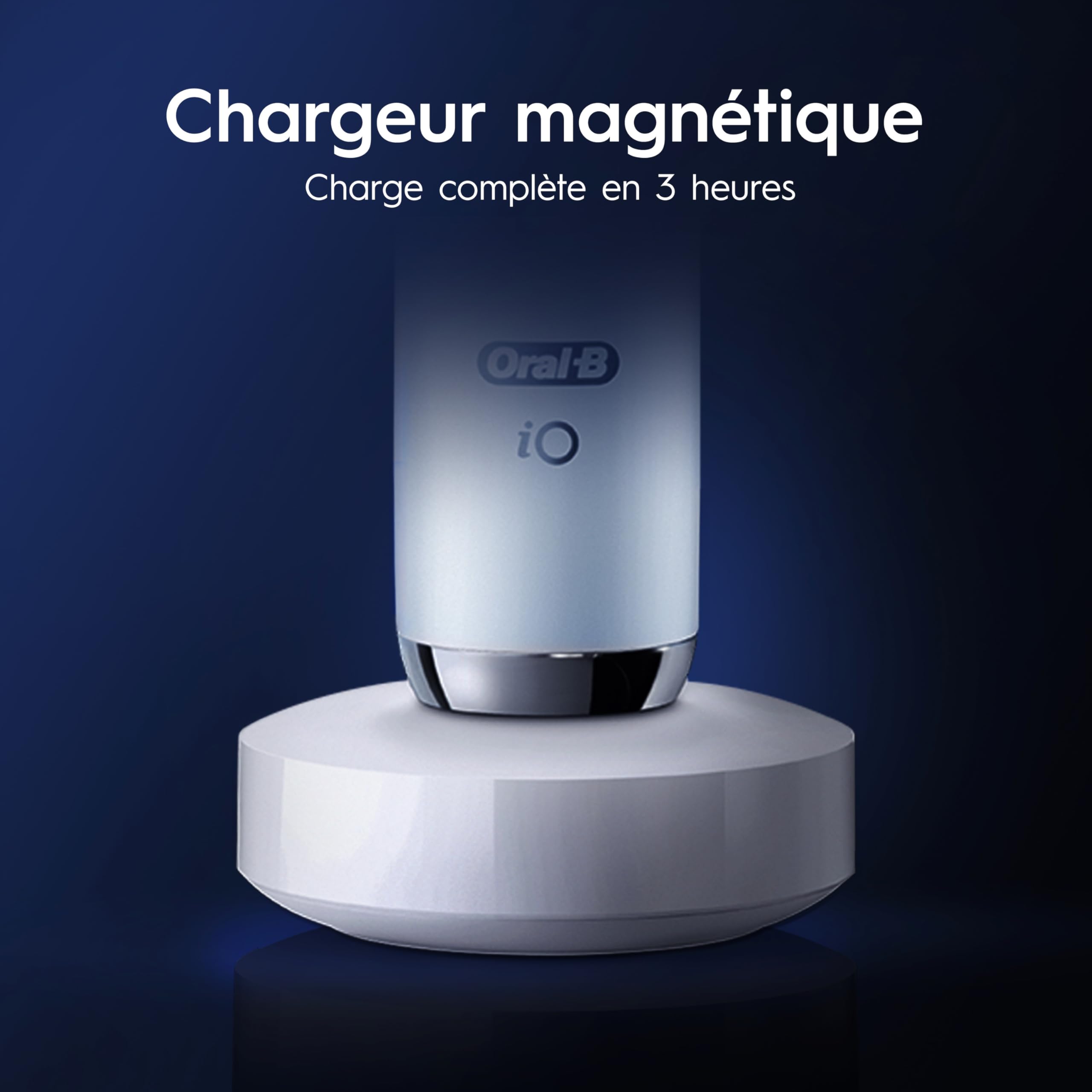 Oral-B Brosse A Dents Electrique iO 9 Bleue, 7 Modes De Brossage Dont Blancheur Et Soin Des Gencives, 16 Zones De Nettoyage, Ecran Interactif, Brossette Oral B De Rechange, Etui De Voyage