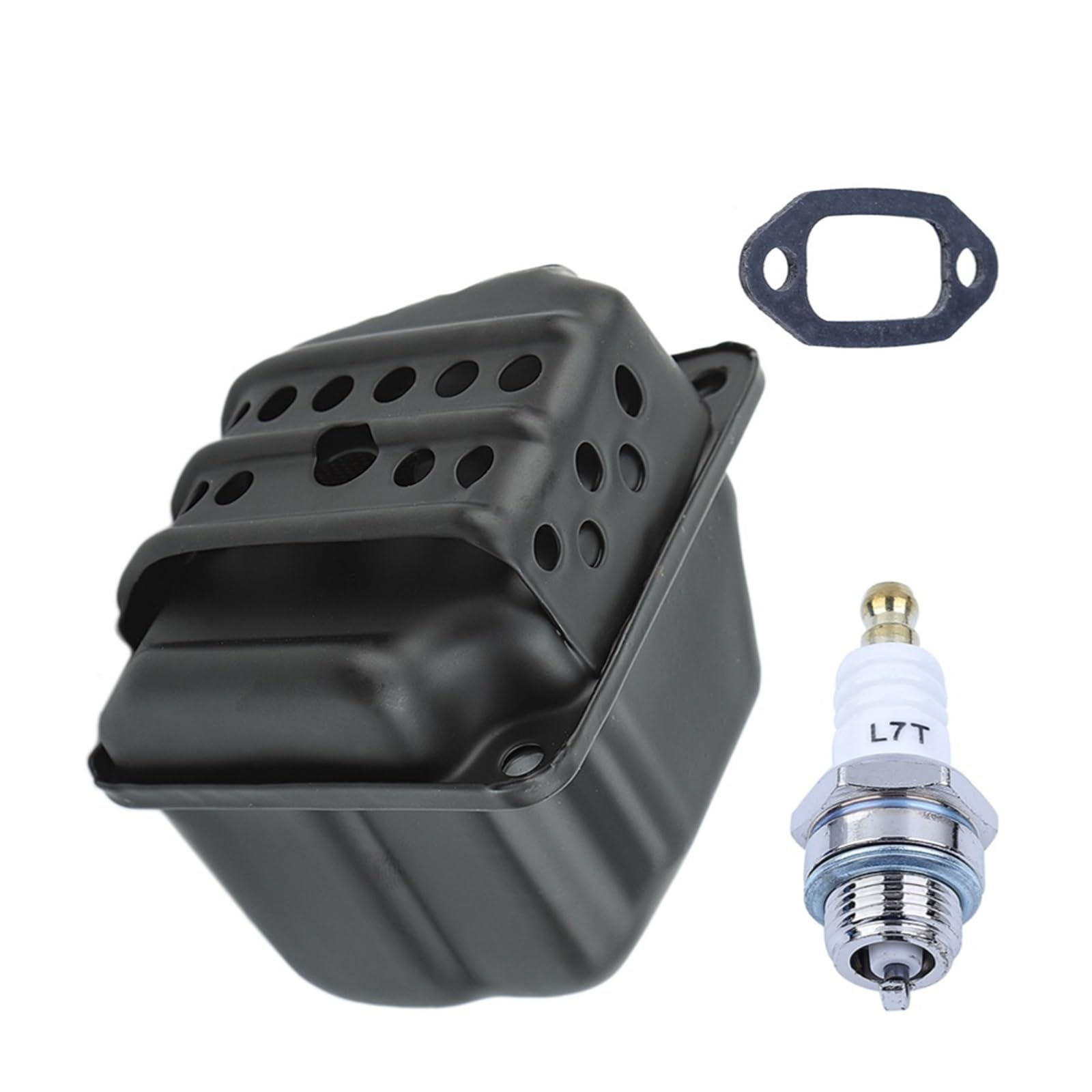 DUNLAP Zestaw uszczelek tłumika wydechowego pasuje do piły łańcuchowej Stihl 024 026 026 Pro MS260 MS 260 PRO ze świecą zapłonową wymień 11211400606
